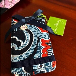 Vera Bradley Navy and Red Patterned Pouch